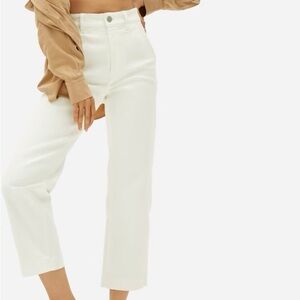 Everlane The Straight-Leg Crop pants white sz 0